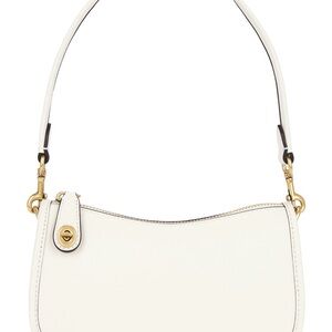 Coach White Mini Bag with Gold Accents